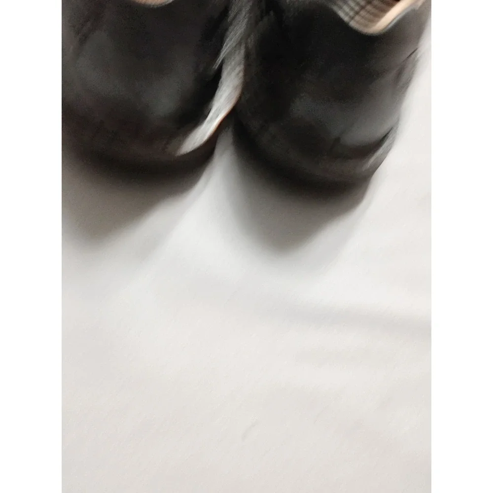 ECCO Shoes Men 40 Seattle Arch Support Bicycle Toe Oxford Black Leather Lace Up*